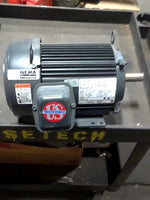 US Motors 3HP AC Motor 1765 RPM 182T Frame 460VAC 3 PH ENCL TEF Image