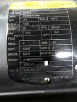  Baldor D2303 3/4HP 230VDC Motor 1750RPM 56 Frame TEFC Image