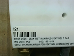  Sentinel I-21 Air Leak Tester Manifold Assembly Image