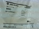  Allen Bradley 889D-F4ACDM-5 /B Cordset Stright 4 Pin Male & Fem Image