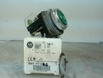  Allen Bradley 800T-PT16G Pilot Light Green 120V 60Hz Push To Test Image