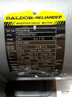  Baldor IDNM3542 3/4HP AC Motor 1750RPM 56C Frame 460VAC 3PH TE Image