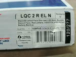 Lithonia LQC2R Black/Brushed Face Die-Cast LED Exit Double Sten Image