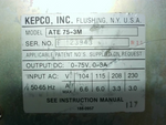  Kepco ATE 75-3M ATE758M Power Supply Automatic Crossover 0-75V Image