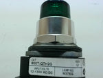  Allen Bradley 800T-QTH2G /U Green Push Button Pilot Light Switch Image