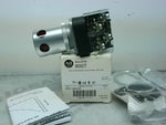  Allen-Bradley 800T-QAH2R /U Red Push Button Switch 30mm w/ Cont Image
