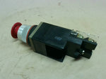  Allen Bradley 800MR-FX6AK Red Push-Pull Button 2-Position Maint Image