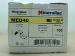 Minerallac MED-40 One Hole Straps-Jiffy Clips 1/2" (PCS100) Factory Sealed Image