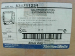  Steel City 531711234 4" Square x 2 1/8" Deep Steel Square Box E Image