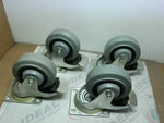  Trilogio PPF-125 Swivel Plate 4" Caster (4PCS) Polyurethane Wheel w/ Lock Break Image