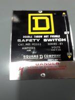  Square D 92355 400A Double Throw Non-Fusible Manual Transfer Sw Image