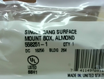  AMP 558251-1 Single Gang Surface Mount Box  Almond  (PCS 7) Image