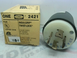  Hubbell 2421 InsulGrip Twist-Lock Receptacle 3P 4 Wire  20A 250 Image