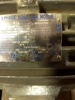  TECO Westinghouse 3HP AC Motor 182JP Frame 1800RPM 230/460VAC 3PH TEFC JPN0034 Image