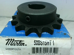  Martin 50BS15HT 1 Sprocket 15 Hardened Teeth 5/8" Pitch 1" Keye Factory Sealed Image