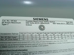  Siemens HF362 60A Heavy Duty Fusible Safety Switch 3P 60A 600V Image