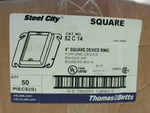  Thomas & Betts 52 C 14 4" Galvanized Steel Square Device Ring C Image