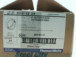  Thomas & Betts 55151 1/2 3/4 4" Octagon Box Extension Ring (25 Image
