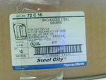  Steel City 72 C 16 Square Box Cover (10 PCS) 4-11/16" x 1-1/4"  Factory Sealed Image