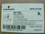  Appleton BH-500 1"Beam Clamp (25 PCS) 1/4-20 Thread 15/16" Jaw Image