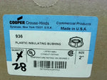  Cooper Crouse Hinds  936 (28 PCS) Gray Plastic Insulating Bushi Image