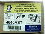  Arlington 4040AST 3/8" Snap 2 It Duplex Connector (19 PCS) Image