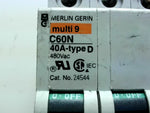  Merlin Gerin 24544 Circuit Breaker Type D 40A  3P 480 VAC C60N Image