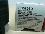  Pass & Seymour PS5266-X Straight Blade Plug 15A/125V/2P/3W Grou Image