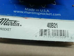  Martin 40B21 5/8" Bore 21 Teeth Roller Chain Sprocket Image