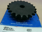  Martin 40B21 5/8" Bore 21 Teeth Roller Chain Sprocket Image