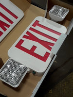  Fulham Firehorse FHEC33WR White Red LED Exit Sign w/ Emergency Image