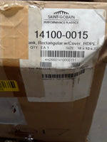  Saint-Gobain 14100-0015 Rectangular Polypropylene Tank w/ Lid 1 Image