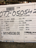  Leeson M1145038.00 0.16 HP Gearmotor 43/36 RPM Frame 38 115/230 Image