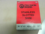  Precision Brands 42325 Stainless Slotted Shim 3"x3" (20 PCS) Image