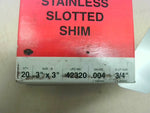  Precision Brand 42320 Stainless Slotted Shim ( 20 Pk) 3"x3" .00 Image