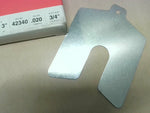  Precision Brand 42340 Stainless Slotted Shim 3"x3" .020 Gauge S Image