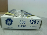  General Electric GE 6S6 Clear Indicator Lamp (11 PCS) 120V Image