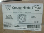  Crouse-Hinds TP548 Square Outlet Box (25 PCS) 4-11/16" x 1-1/2" Image