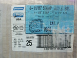  Beck V363 Square Outlet Box (25 PCS) 4-11/16" x 1-1/2" Deep 1/2 Image