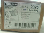  HUbbell 2925 1 1/4" Compression Coupling For Steel EMT (5 Pc) Image