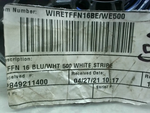  Republic 16GA TFFN Stranded BLU/WHT Fixture Wire 500FT Copper M Factory Sealed Image