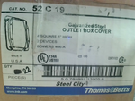  Thomas & Betts 52 C 19 Galvanized Steel Outlet Box Cover 4" Squ Image