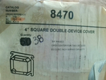  Appleton EGS 52-C-18-404-A 4" Square Double-Device Cover 3/4" R Image