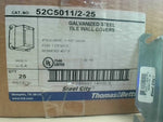  Thomas & Betts 52C5011/2-25 Galvanized Steel Tile Wall Cover 4" Image