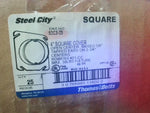 Thomas & Betts 52C3-25 4" Square Cover Open Center Raised 5/8"  Factory Sealed Image