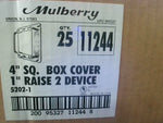  Mulberry 11244 4" Square Box Cover 1" Raise 2 Device (25 PCS) Factory Sealed Image