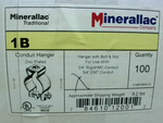  Minerallac 1B Conduit Hanger (100 PCS) w/Bolt & Nut 3/4" Rigid/ Factory Sealed Image