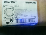 Thomas & Betts 52C3-25 4" Square Cover Open Center Raised 5/8" Image