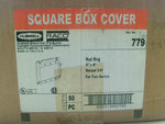  Hubbell Raco 779 (50 PCS) Square Box Cover Mud Ring 4"X4" Raised 3/4" Factory Sealed Image