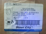 Steel City 54 C 3 1 Galvanized Steel Outlet Box Cover 4" Round  (17 PCS) Image